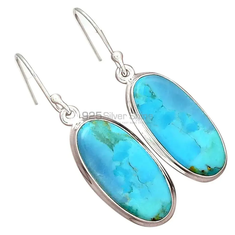 925 Sterling Silver Earrings In Natural Turquoise Gemstone 925SE2806_8