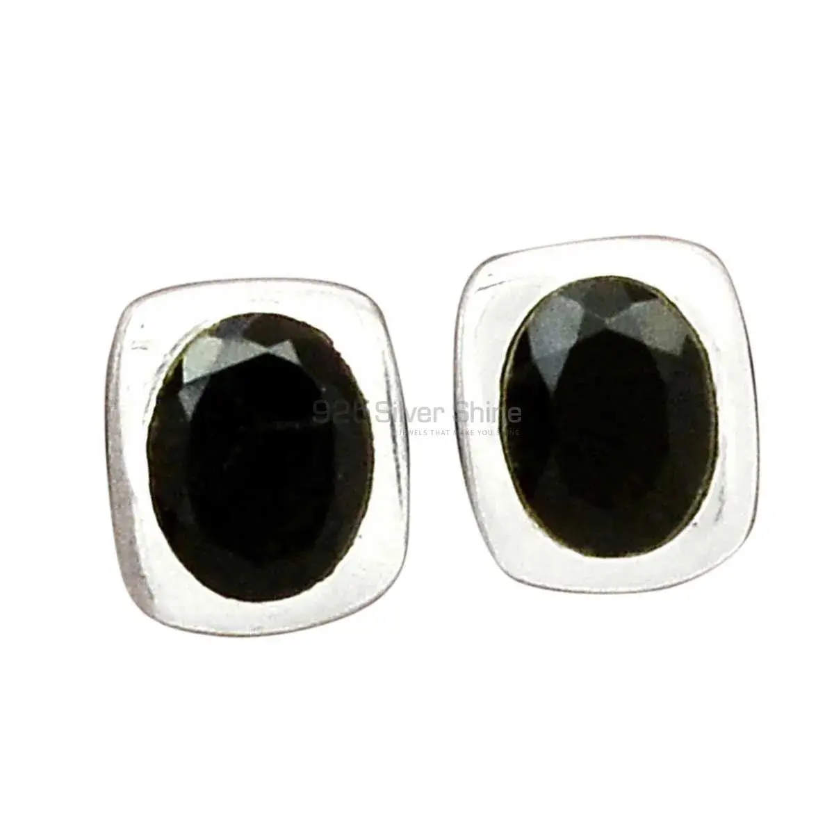 925 Sterling Silver Earrings In Semi Precious Black Onyx Gemstone 925SE2715