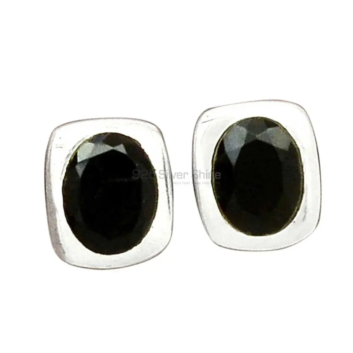 925 Sterling Silver Earrings In Semi Precious Black Onyx Gemstone 925SE2715_0