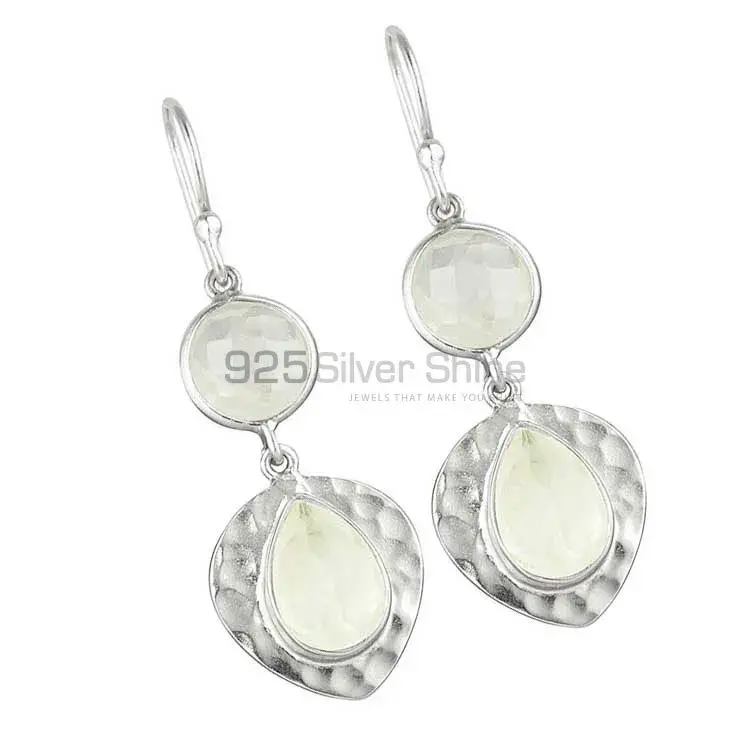 925 Sterling Silver Earrings In Semi Precious Crystal Gemstone 925SE1835_0