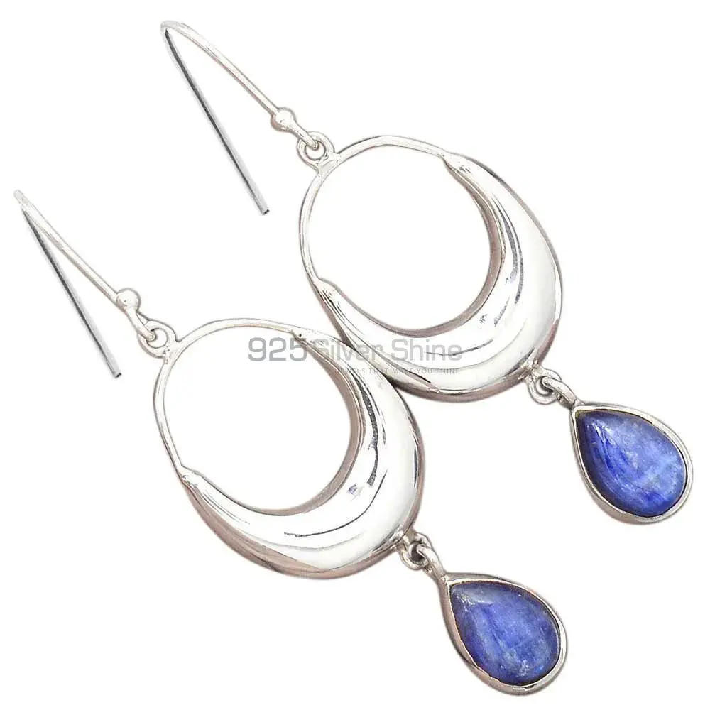 925 Sterling Silver Earrings In Semi Precious Kyanite Gemstone 925SE2015