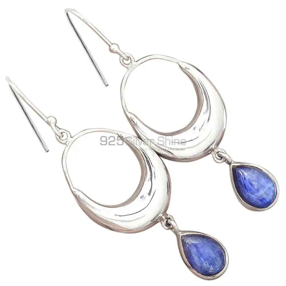925 Sterling Silver Earrings In Semi Precious Kyanite Gemstone 925SE2015_0