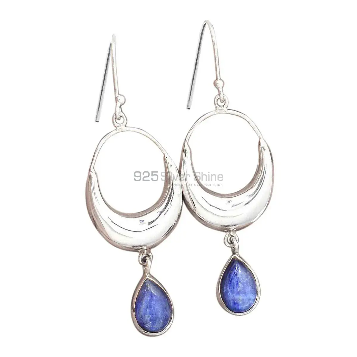 925 Sterling Silver Earrings In Semi Precious Kyanite Gemstone 925SE2015_0