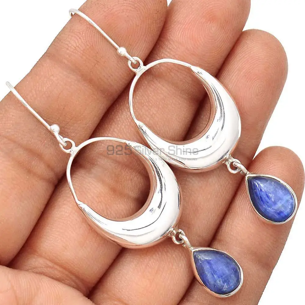 925 Sterling Silver Earrings In Semi Precious Kyanite Gemstone 925SE2015_1