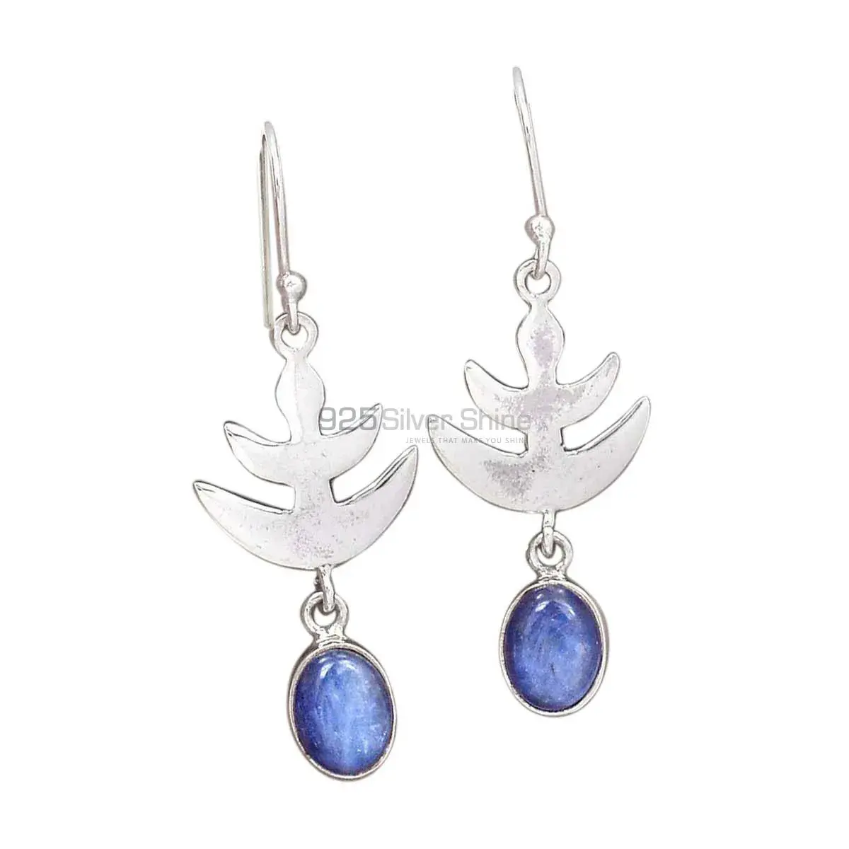 925 Sterling Silver Earrings In Semi Precious Kyanite Gemstone 925SE2173_0
