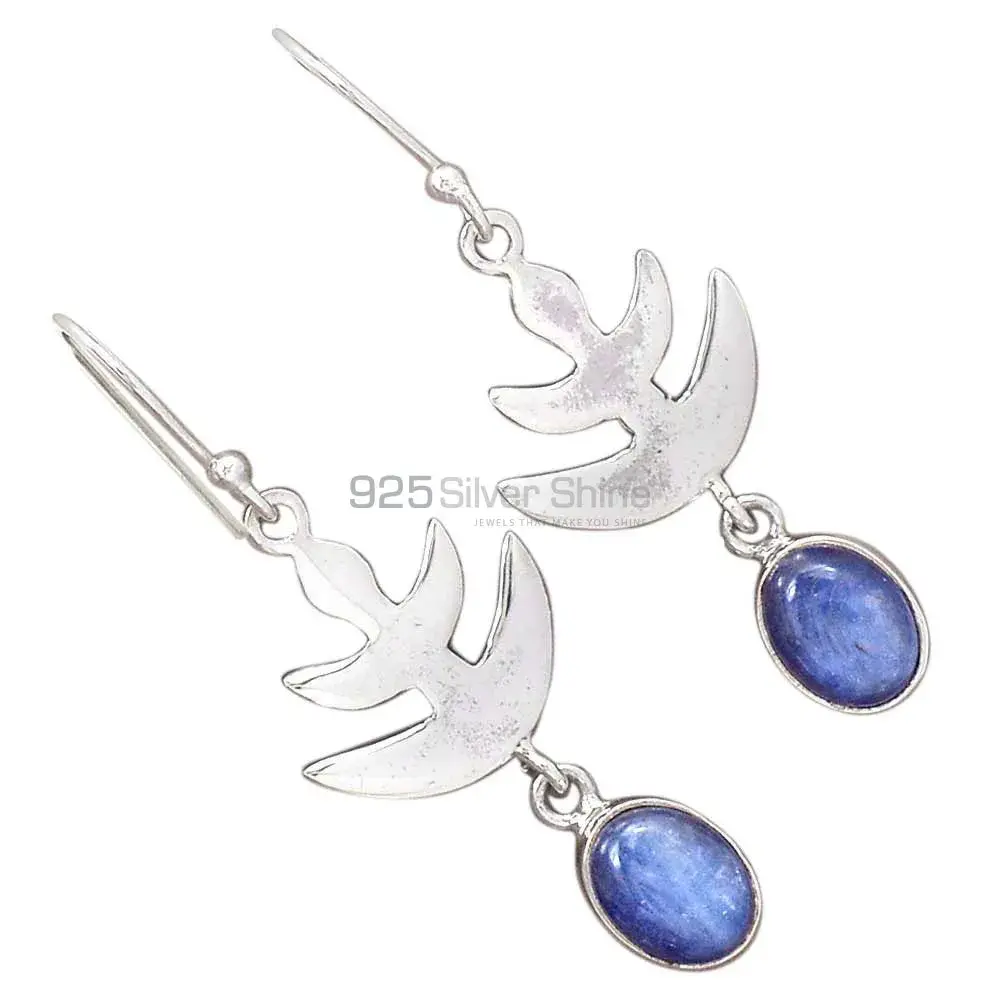 925 Sterling Silver Earrings In Semi Precious Kyanite Gemstone 925SE2173_1
