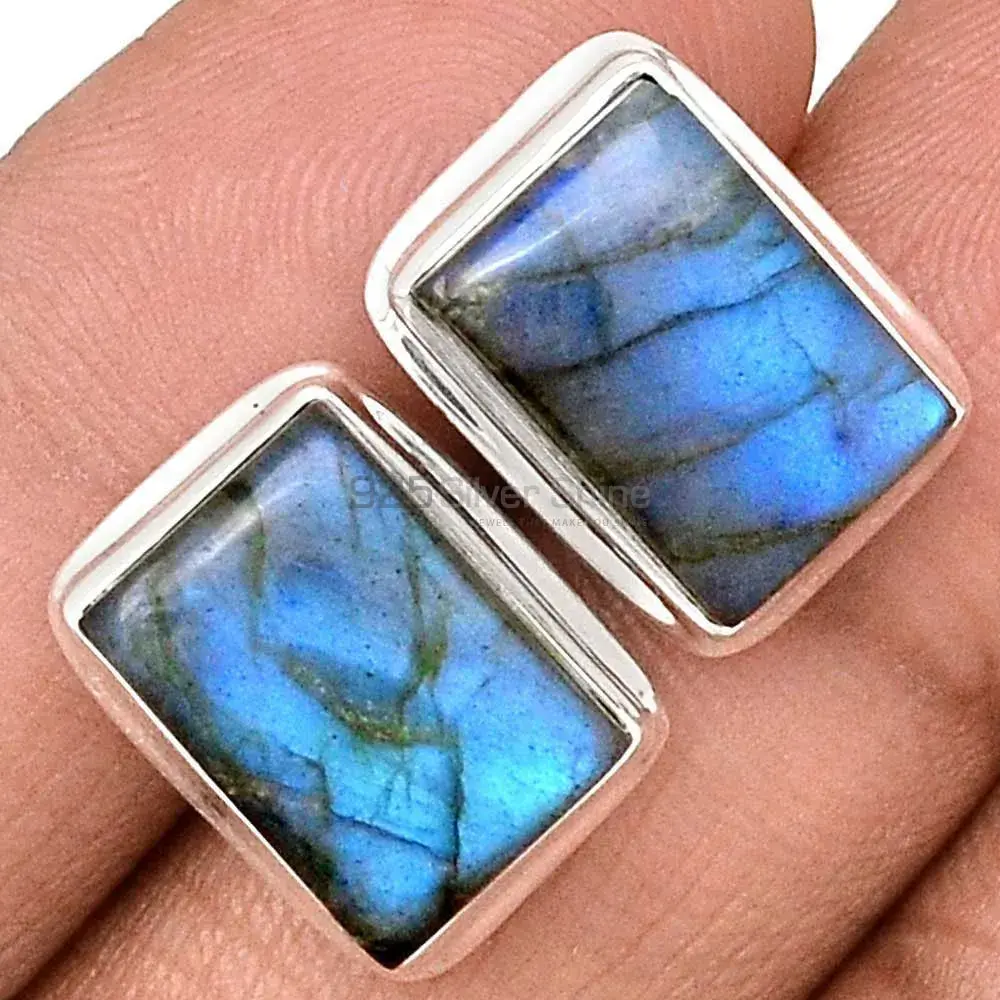 925 Sterling Silver Earrings In Semi Precious Labradorite Gemstone 925SE2252_0