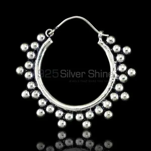 925 Sterling Silver Earrings In Small Sun Rays Mandala 925ME115