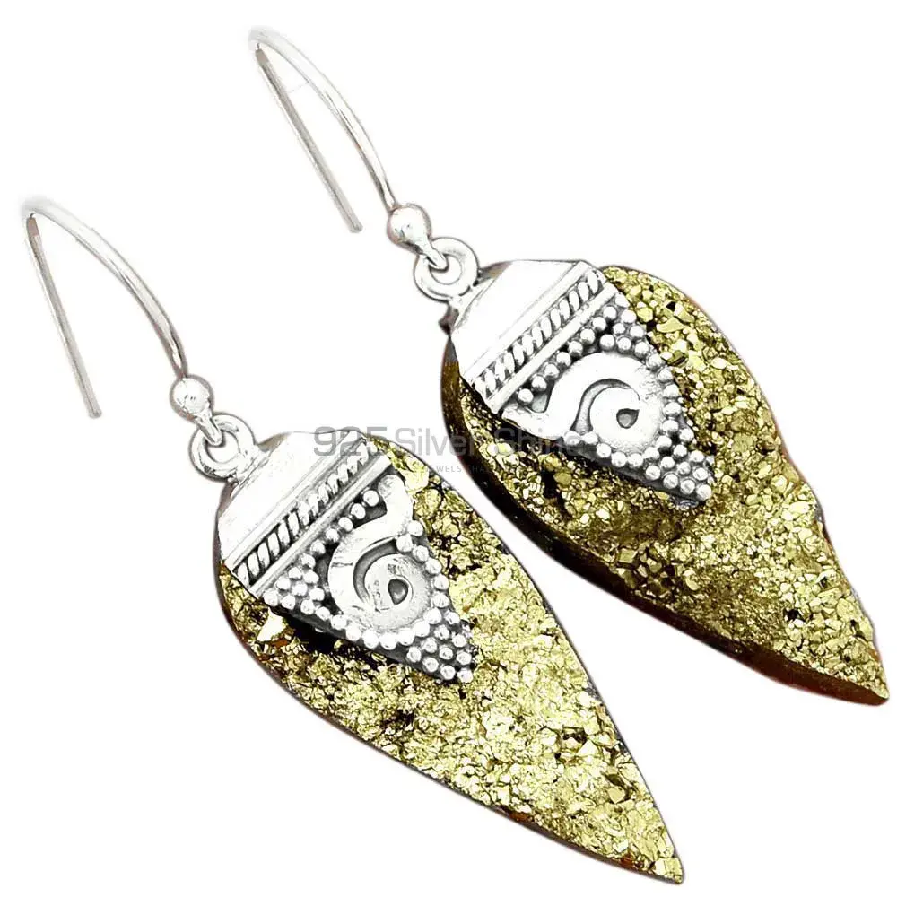 925 Sterling Silver Earrings Manufacturer In Genuine Druzy Gemstone 925SE2520_0