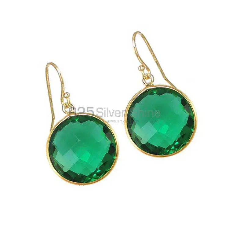 925 Sterling Silver Earrings Manufacturer In Genuine Hydro Green Onyx Gemstone 925SE1945_0