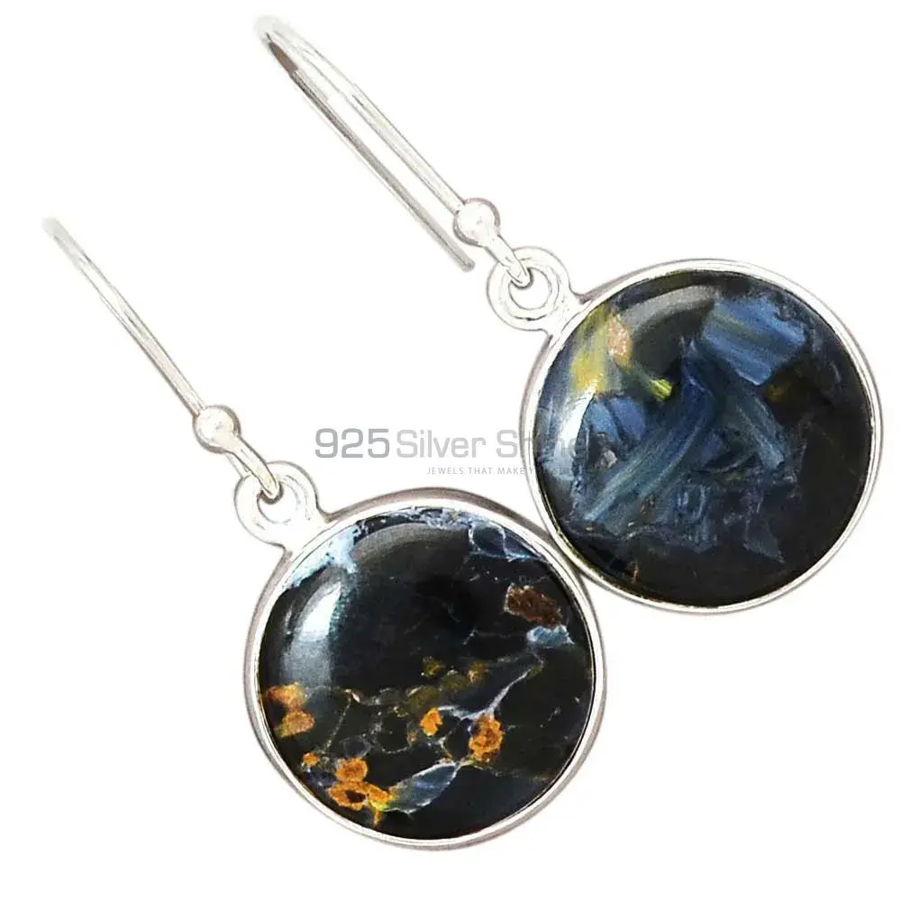 925 Sterling Silver Earrings Manufacturer In Genuine Pietersite Gemstone 925SE2362_1