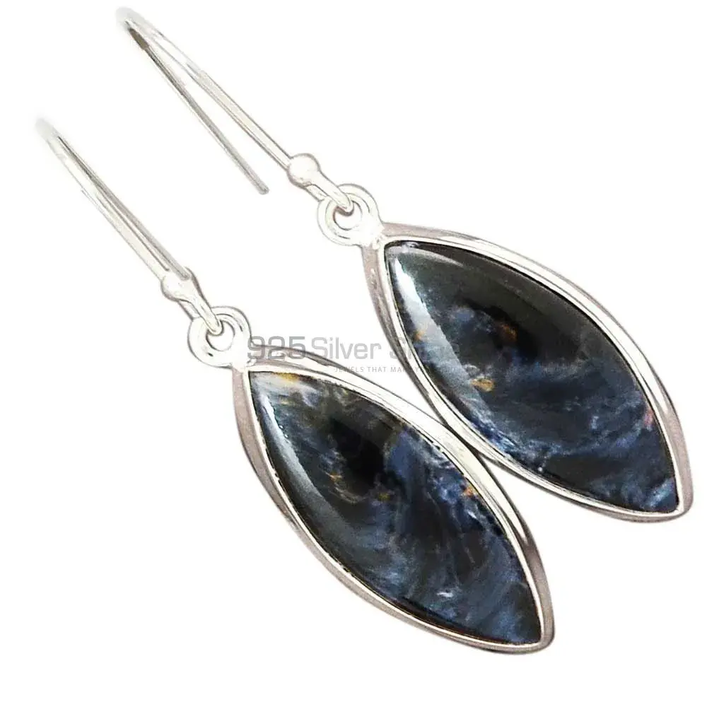 925 Sterling Silver Earrings Manufacturer In Genuine Pietersite Gemstone 925SE2362_6