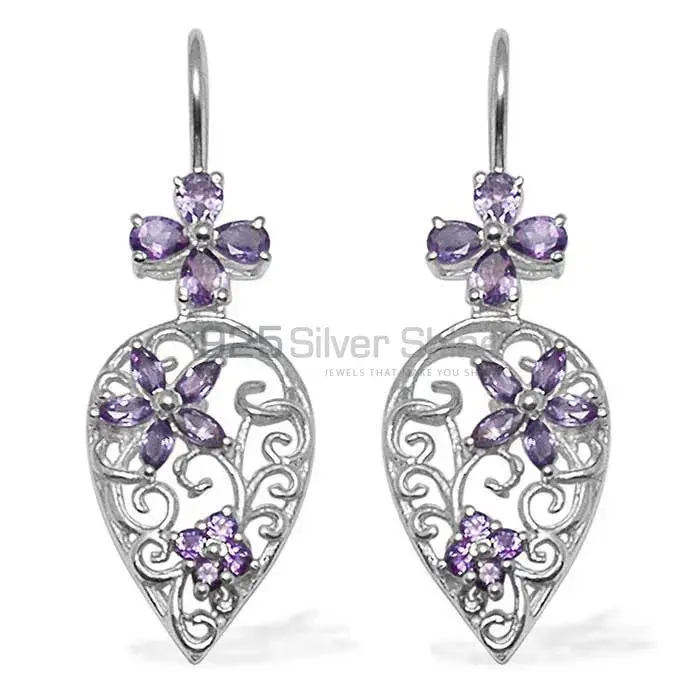 925 Sterling Silver Earrings Manufacturer In Natural Amethyst Gemstone 925SE724