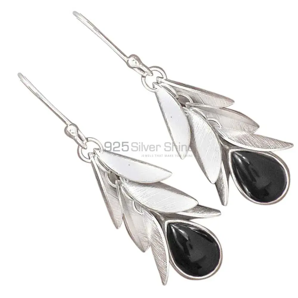 925 Sterling Silver Earrings Manufacturer In Natural Black Onyx Gemstone 925SE2994_0