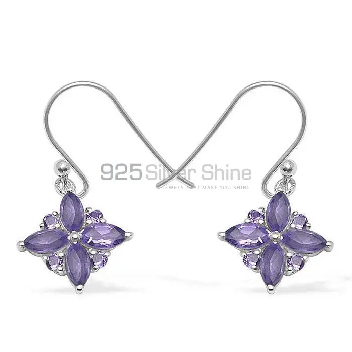 925 Sterling Silver Earrings Manufacturer In Semi Precious Amethyst Gemstone 925SE1041