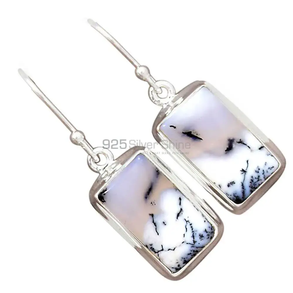 925 Sterling Silver Earrings Manufacturer In Semi Precious Dendritic Jasper Gemstone 925SE2764_0