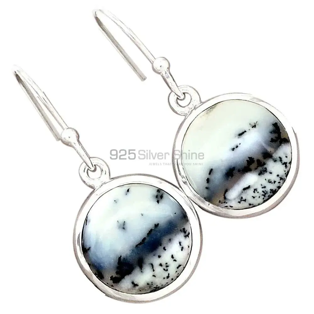 925 Sterling Silver Earrings In Semi Precious Dendritic Jasper Gemstone 925SE2764_7
