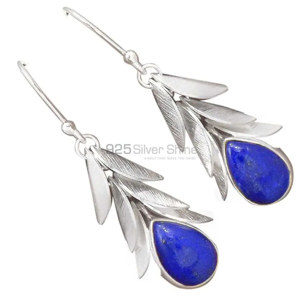 925 Sterling Silver Earrings Manufacturer In Semi Precious Lapis Gemstone 925SE2995_0