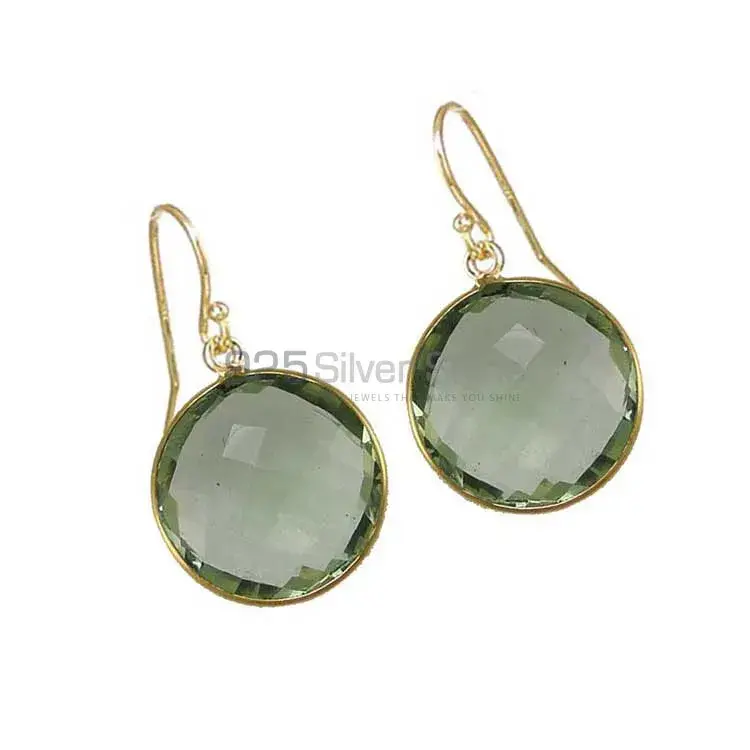 925 Sterling Silver Earrings In Semi Precious Smoky Quartz Gemstone 925SE1944_1