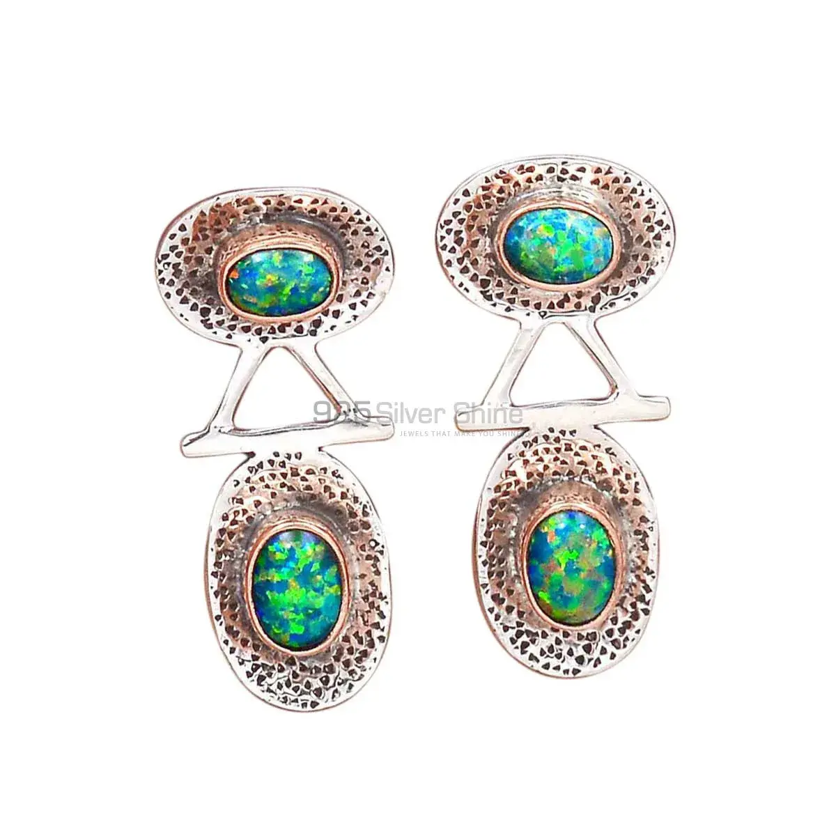 925 Sterling Silver Earrings Suppliers In Genuine Opal Gemstone 925SE2119