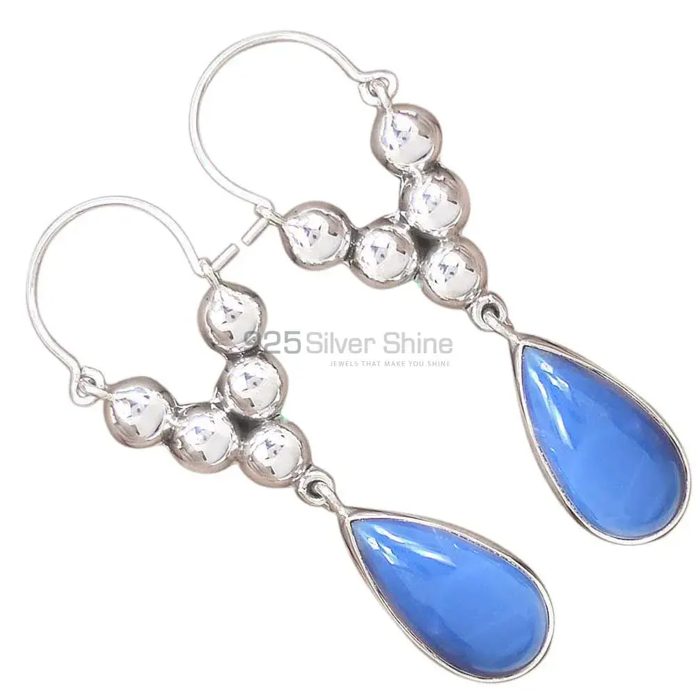925 Sterling Silver Earrings In Genuine Opal Gemstone 925SE3069_2