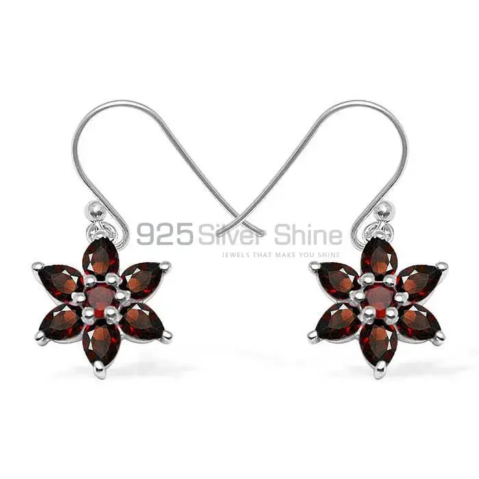 925 Sterling Silver Earrings In Genuine Smoky Quartz Gemstone 925SE1036_0