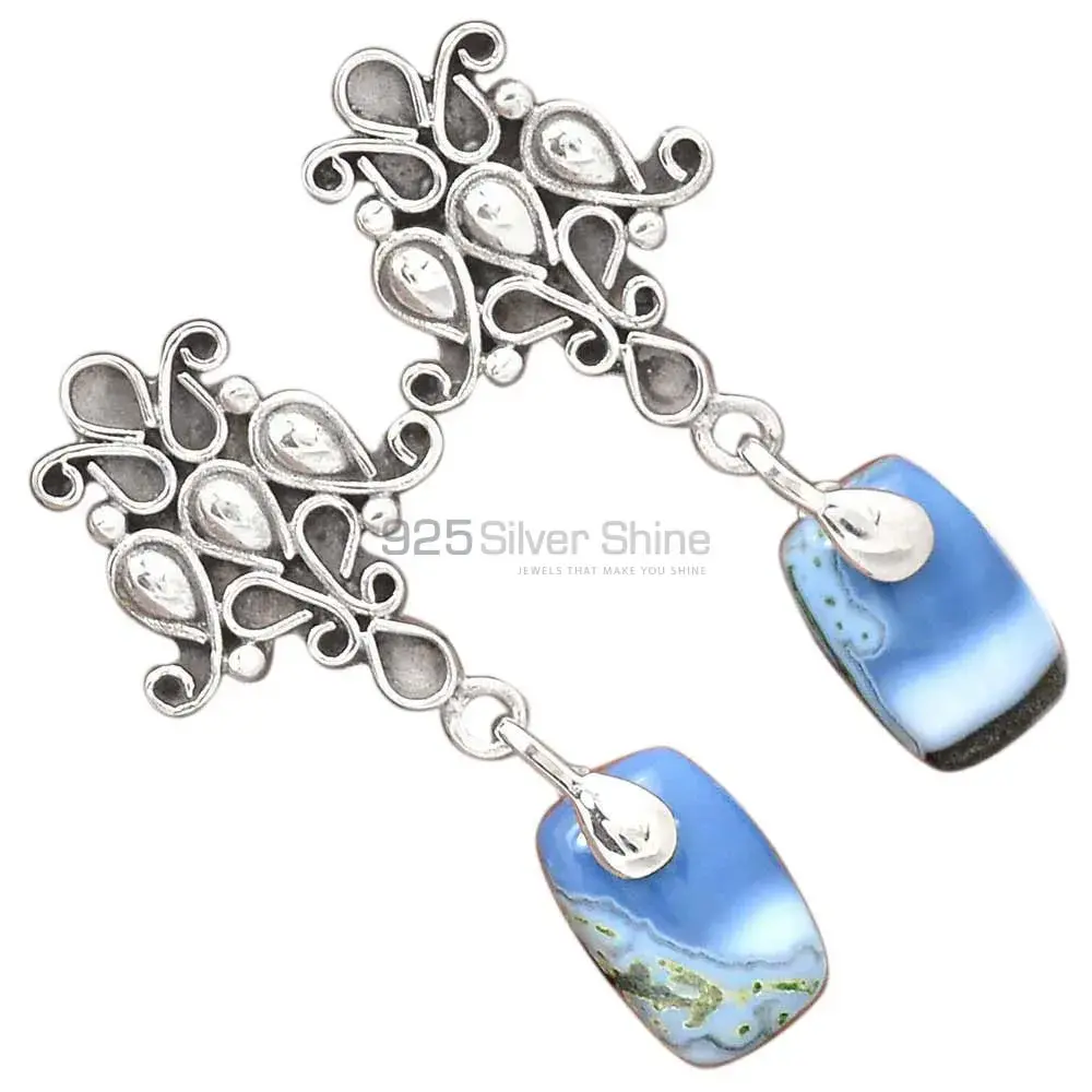 925 Sterling Silver Earrings Suppliers In Natural Agate Gemstone 925SE2038_1