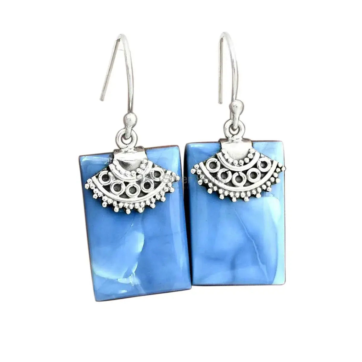 925 Sterling Silver Earrings In Natural Agate Gemstone 925SE2512_0