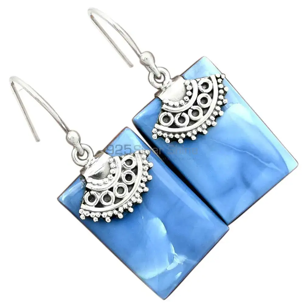 925 Sterling Silver Earrings In Natural Agate Gemstone 925SE2512_1