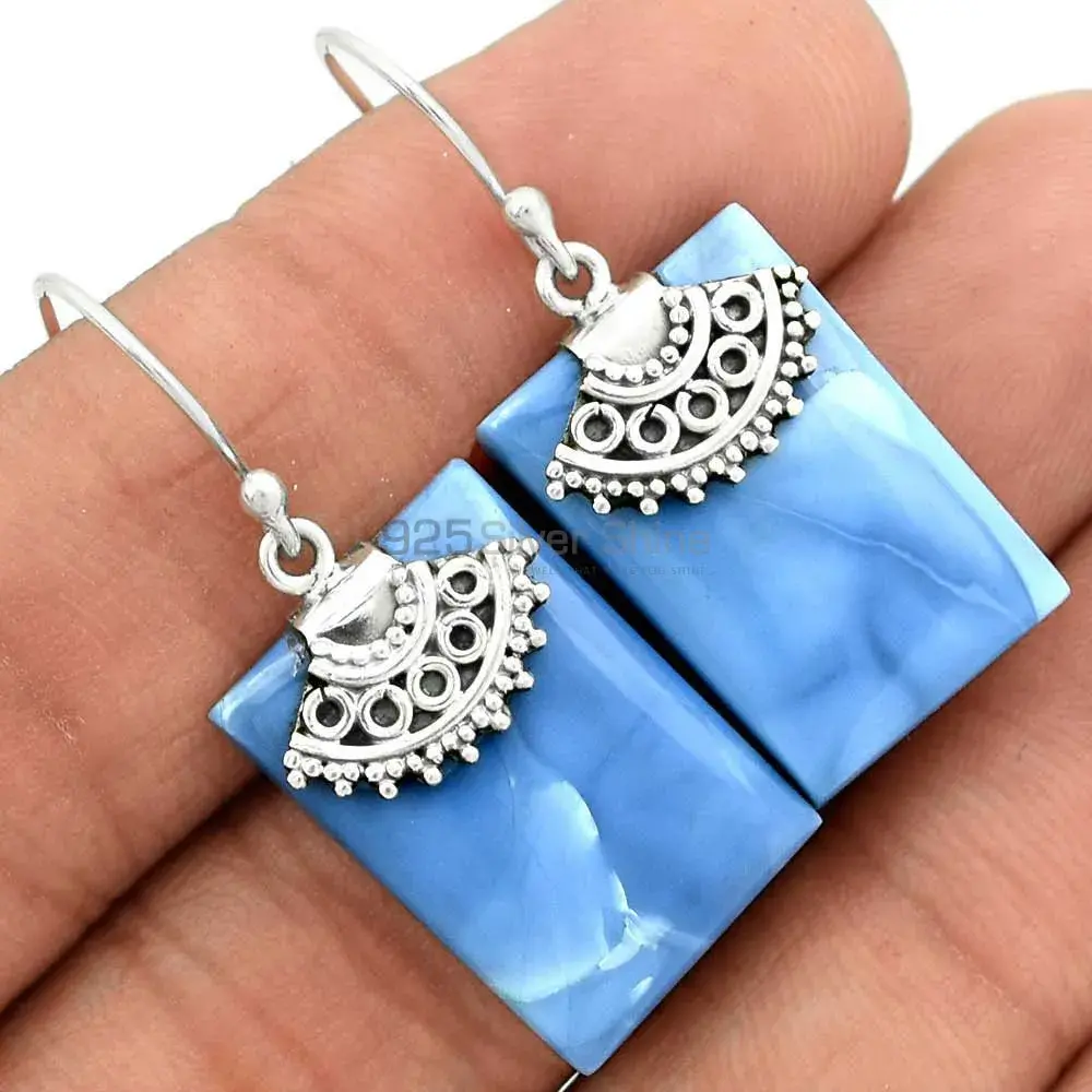 925 Sterling Silver Earrings In Natural Agate Gemstone 925SE2512_2