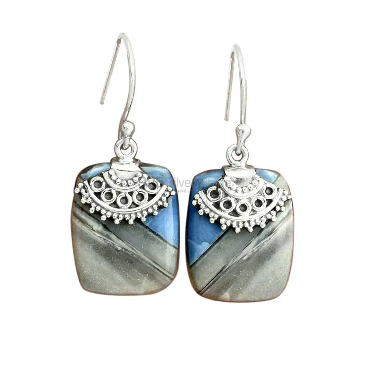 925 Sterling Silver Earrings Suppliers In Semi Precious Agate Gemstone 925SE2513