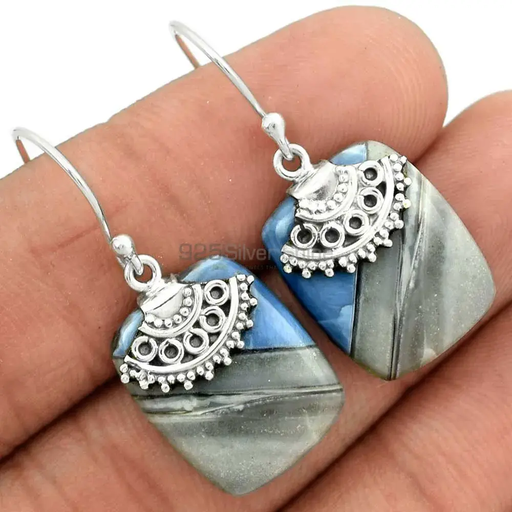 925 Sterling Silver Earrings In Semi Precious Agate Gemstone 925SE2513_2