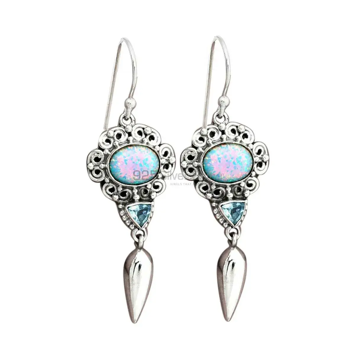 925 Sterling Silver Earrings Suppliers In Semi Precious Multi Gemstone 925SE2434