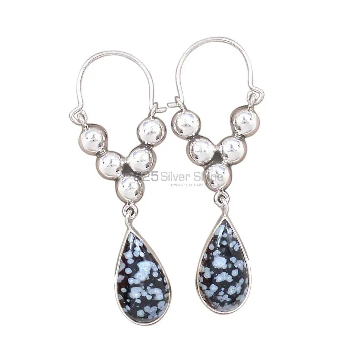 925 Sterling Silver Earrings In Genuine Gemstone 925SE3066_0