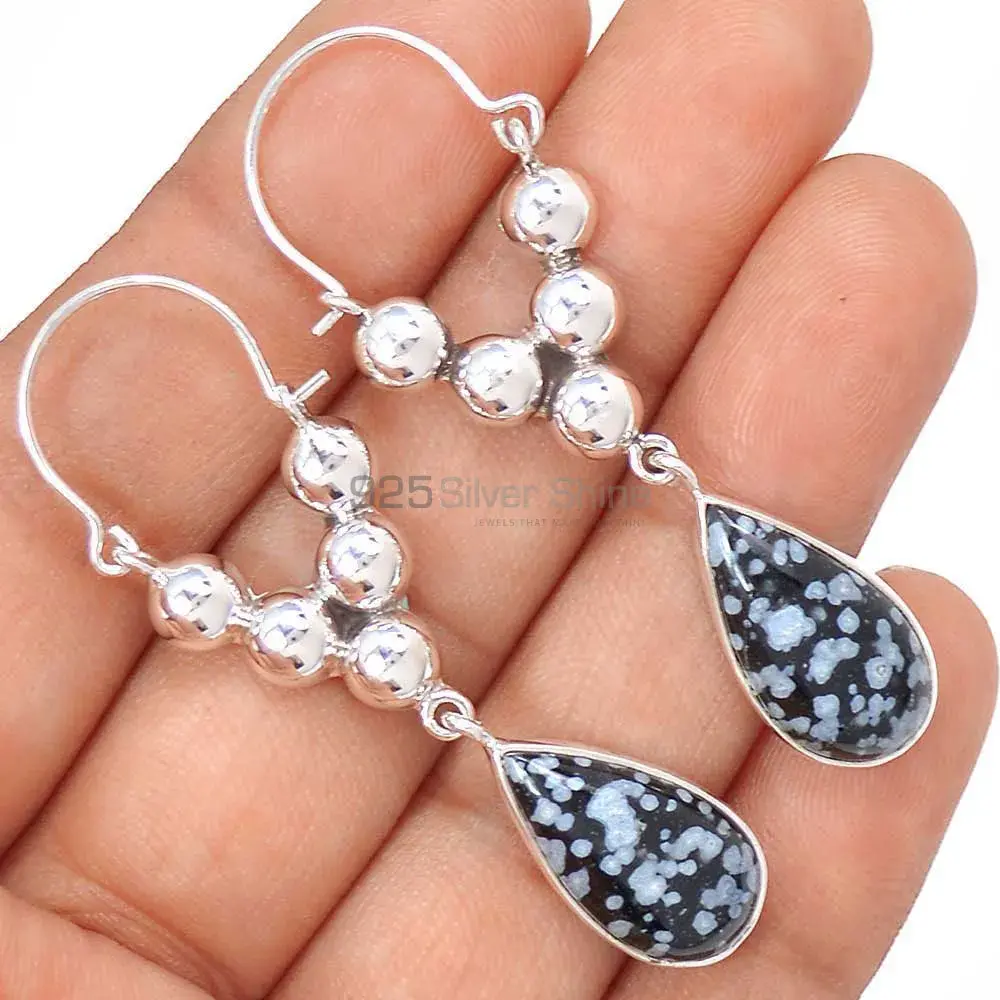 925 Sterling Silver Earrings In Genuine Gemstone 925SE3066_1