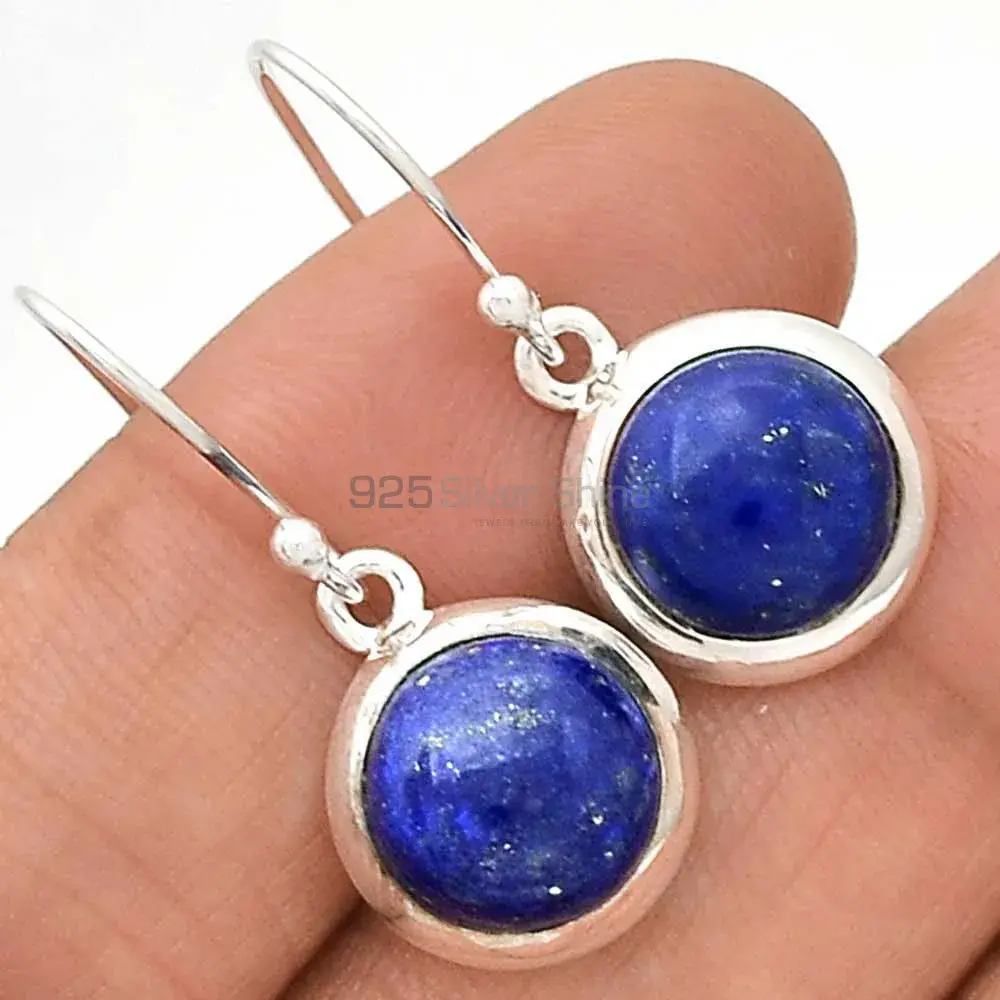 925 Sterling Silver Earrings Wholesaler In Natural Lapis Gemstone 925SE2272_0