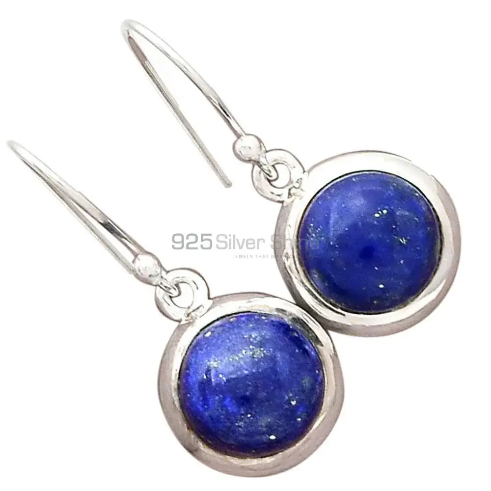 925 Sterling Silver Earrings Wholesaler In Natural Lapis Gemstone 925SE2272_1