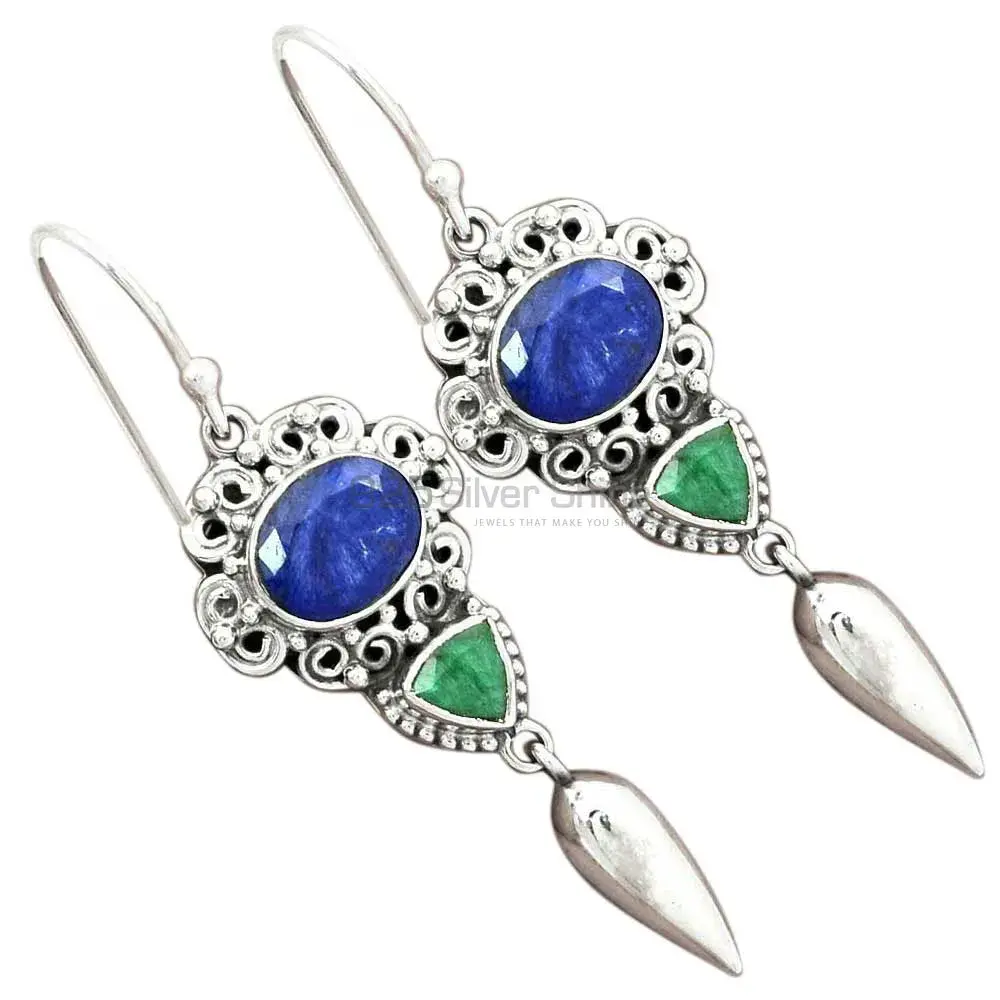 925 Sterling Silver Earrings Wholesaler In Natural Multi Gemstone 925SE2430_1