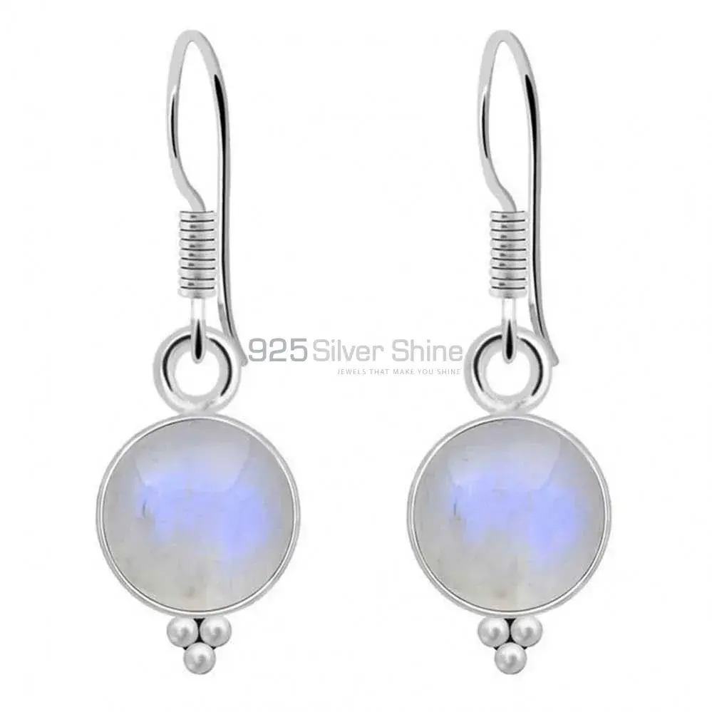 925 Sterling Silver Earrings In Natural Rainbow Moonstone 925SE2013_0