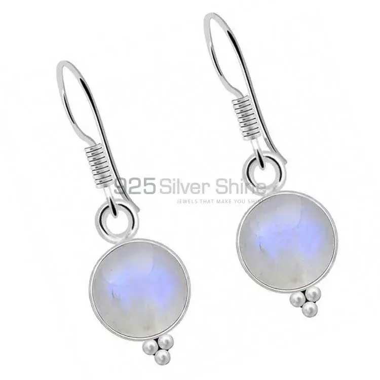925 Sterling Silver Earrings In Natural Rainbow Moonstone 925SE2013_1