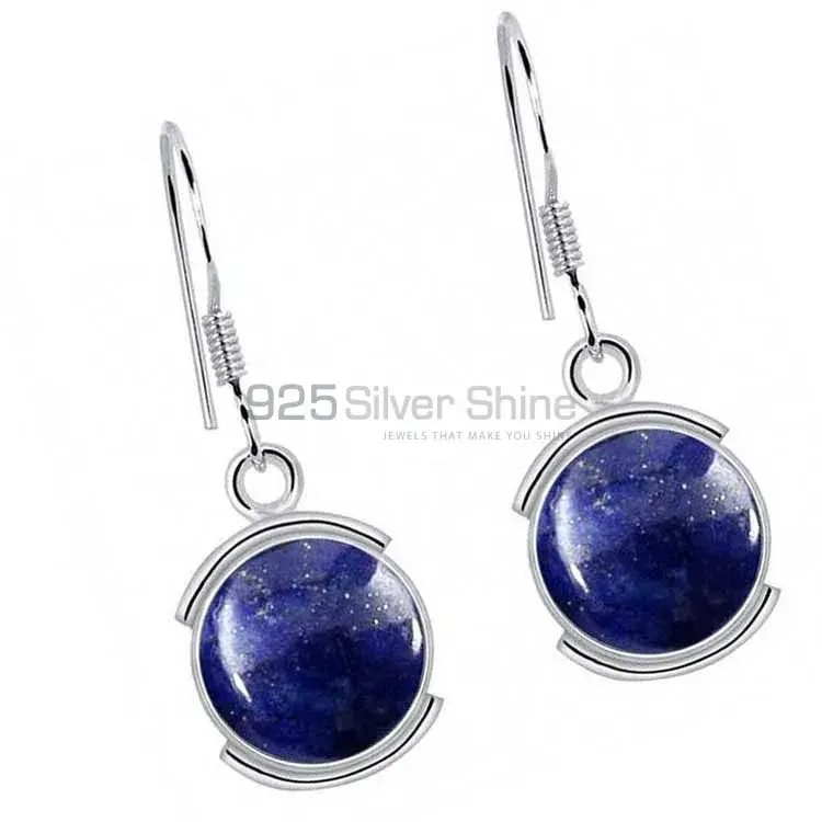 925 Sterling Silver Earrings Wholesaler In Semi Precious Lapis Gemstone 925SE2014_0