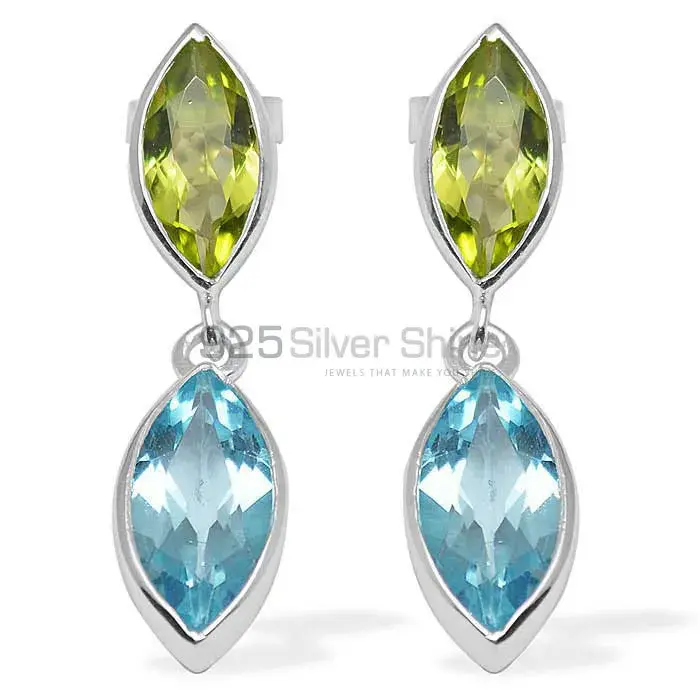 925 Sterling Silver Earrings Wholesaler In Semi Precious Multi Gemstone 925SE1111