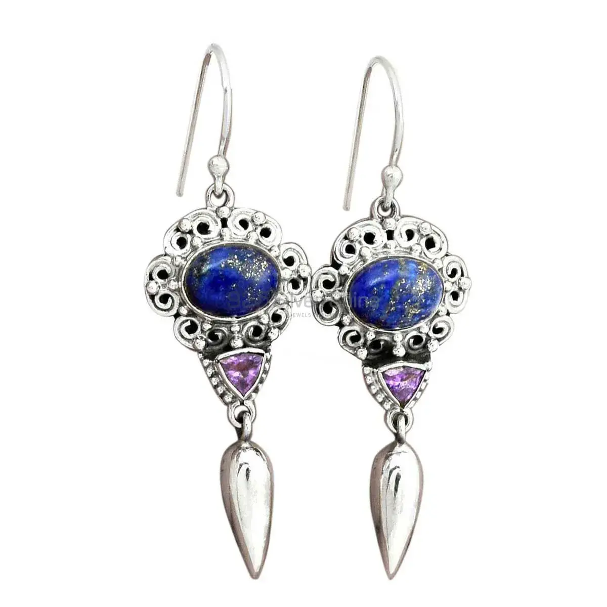 925 Sterling Silver Earrings In Semi Precious Multi Gemstone 925SE2431_0