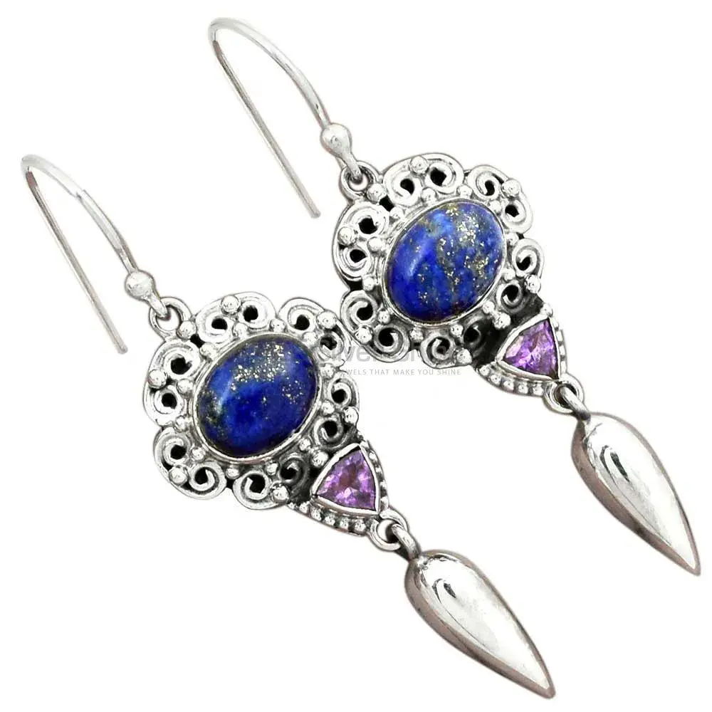 925 Sterling Silver Earrings In Semi Precious Multi Gemstone 925SE2431_2