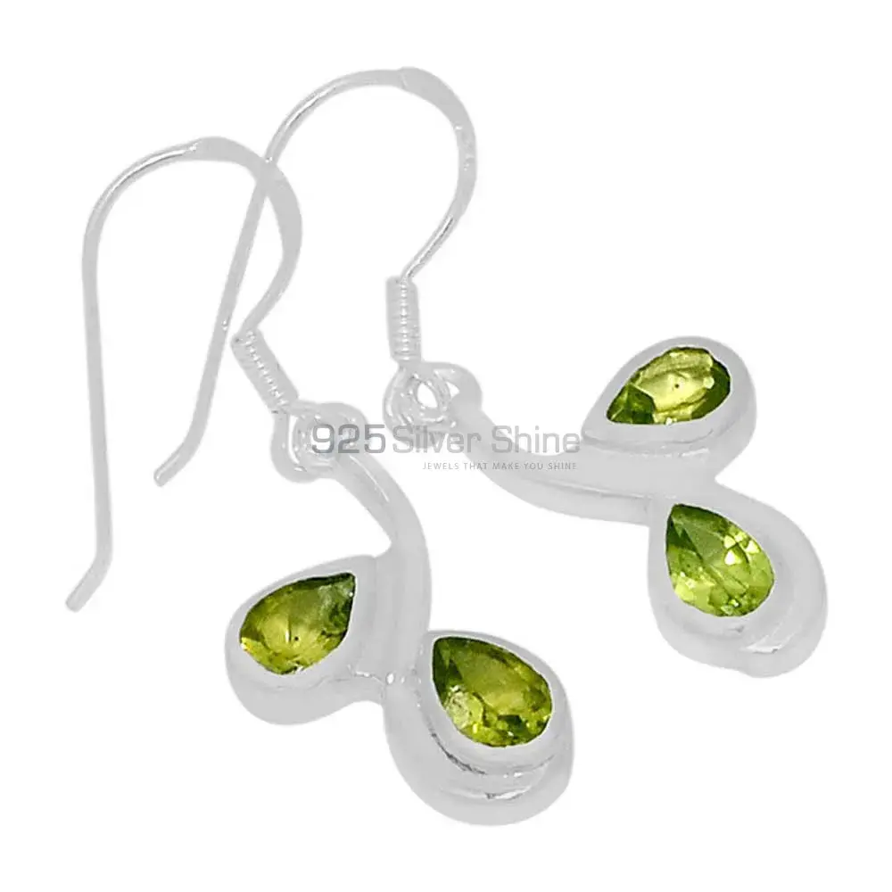 925 Sterling Silver Earrings Wholesaler In Semi Precious Peridot Gemstone 925SE558