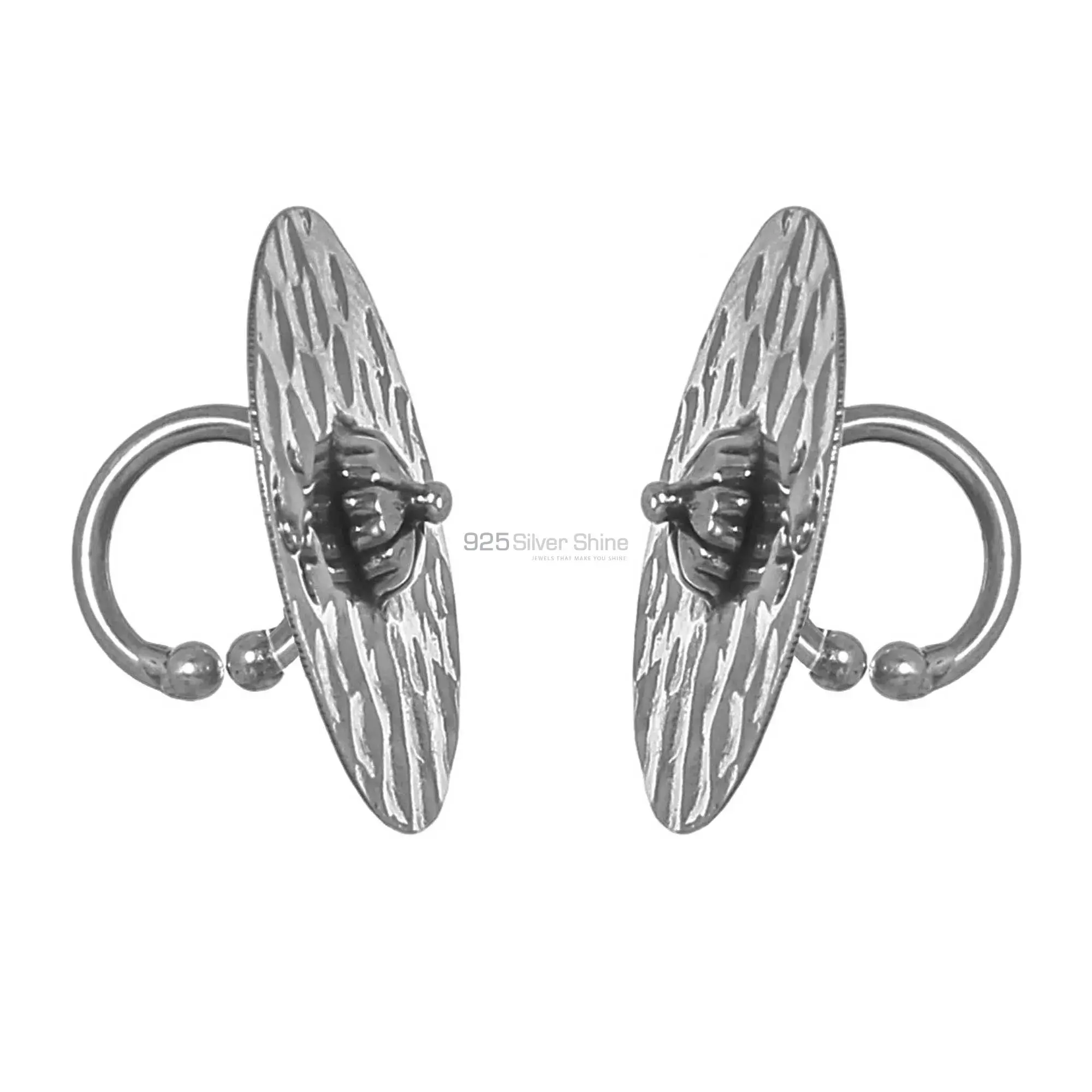 925 Sterling Silver Hammer Earrings Manufacturer 925SE250_0