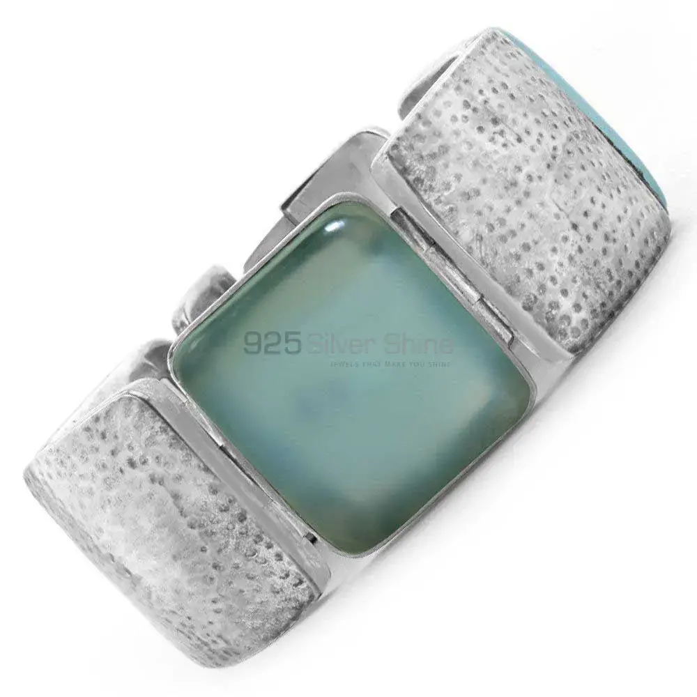 925 Sterling Silver Handmade Bracelets In Chalcedony Gemstone Jewelry 925SB244_0