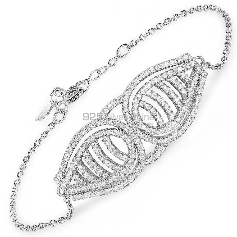 925 Sterling Silver Handmade Bracelets In CZ Gemstone Jewelry 925SB150