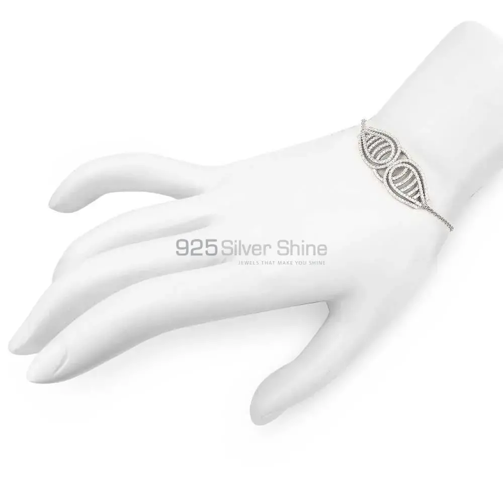 925 Sterling Silver Handmade Bracelets In CZ Gemstone Jewelry 925SB150_1