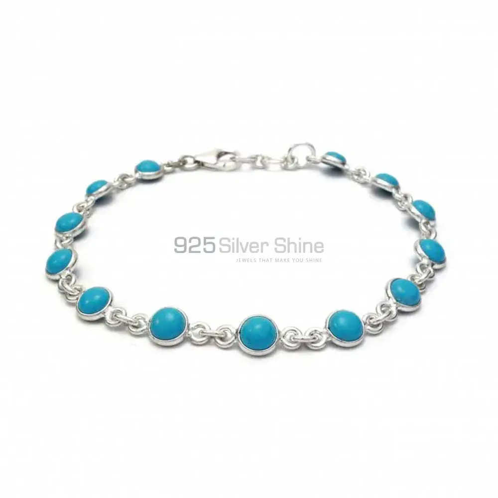 925 Sterling Silver Handmade Bracelets In Turquoise Gemstone Jewelry 925SB250